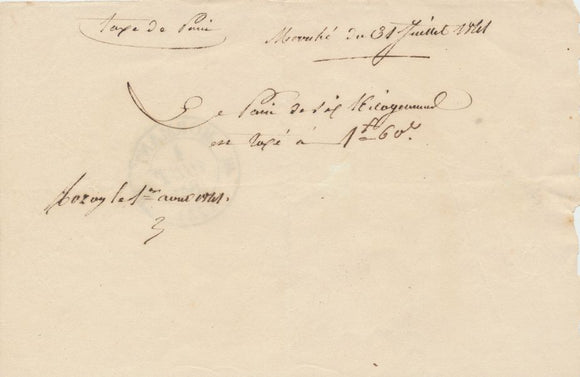 1841 CAD T12 MORMANT Taxe de Pain SEINE et MARNE (73) Original ! F103