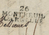 1818 Lettre Marque 26 Montreuil L´argille EURE Non référencé Pothion87. F138
