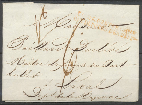 Lettre Paris Marque N°1049 Bau De POSTES CHbre/DES DEPUTES DES DEPts F168