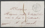 1841 Lettre CAD T14 BRICQUEBEC MANCHE(48) TB. F363