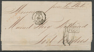 1868 Lettre de Rio de Janeiro Pour la france Port-vendre. RARE. F525