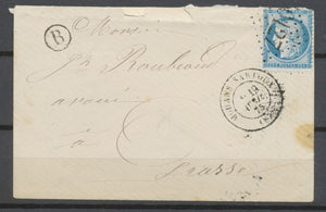 1875 Env. N°60 Obl GC6127 T17 MOUANS-SARTOUX Alpes Maritimes Ind 20 H2017
