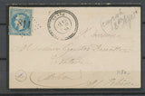 1870 Env. N°29 Obl GC811 càd CEYRESTE Ind 18 Superbe Basses Alpes H2033