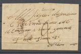 1845 Lettre cursive LEVENZO COMTE DE NICE RARE TB H2053