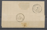 1874 Lettre N°55 Obl GC 673 + Boîte S + càd BULGNEVILLE Aff.Insuffisant H2080