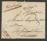 Lettre Marque 71 MAMERS SD 1798-1816 + Très pressée H2601
