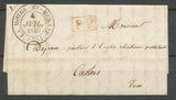 1840 Lettre CAD T14 LA MOTHE-St-HERAYE (75) DEUX SEVRES + PP Rouge H2615