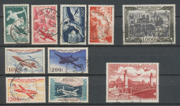 France Lot poste aérienne Oblitérés, bonnes valeurs. TTB H2631