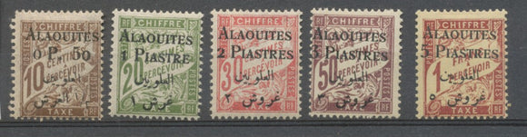 1925  colonies ALAOUITES Taxe N°1 à 5, Neuf *. TB, Cote 30€. H2648