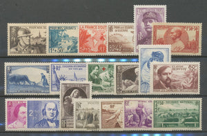 1940 Année complète 19 timbres neuf luxe ** N°451 à 469 H3001