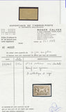 1927 France N°245a 1f50 Outremer Non dentelé. N* + certificat H3031
