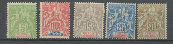 1900 Colonie Fse SENEGAL N°21 à 25, Neuf *. TB. Cote 146€ H3076