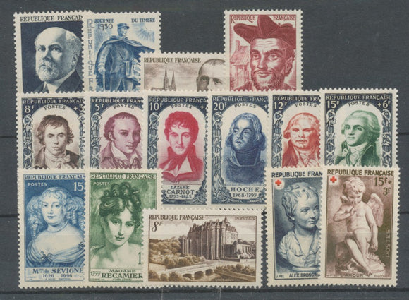 1950 France Année Complète N°863 à 877 Neuf luxe **.  Cote 110 €. H3095