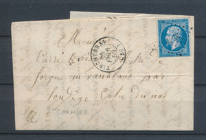 1859 Lettre N°14 PC3370 TINCHEBRAI + BR H St-Cormier ORNE(59) N1267