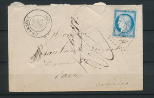 1874 Enveloppe N°60 Obl GC848 CHAMBOIS ORNE(59) N1279