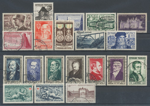 FRANCE Lot du N°920 à 939 Oblitérés, B/TB COTE 100€ N1655