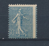 France N°161 50c bleu Piquage à cheval N** signé Calves N2288