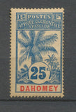 Colonies Dahomey Palmier n°24 25c bleu Neuf * Cote 22€ N3202