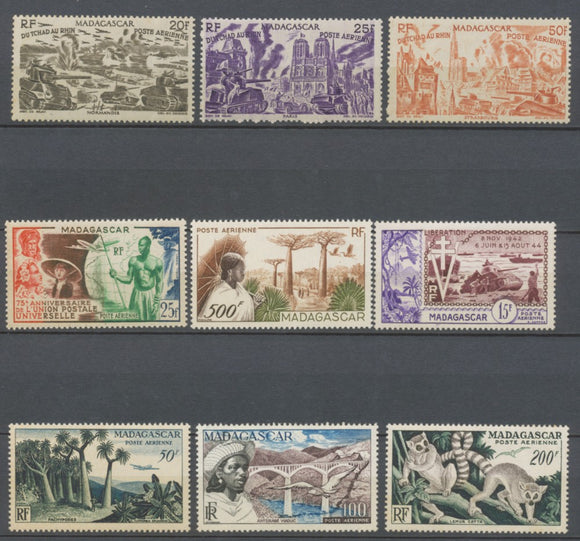 Colonies Françaises MADAGASCAR PA N°55 à 77 N**/N*/NSG C 153,50€ N3525