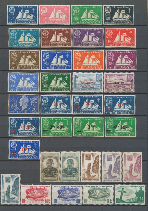 Colonies Françaises SPM lot N°296 à 309 et N°312 à 357 N**/N* C 178,75€ N3535