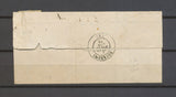 1872 Lettre Taxe N°5A 25c Typo PERCE en LIGNE CAD T17 SOISSONS. RARE N3624