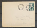 1946 Env. Obl. NUREMBERG BUREAU TEMPORAIRE Français. Très rare. N3640