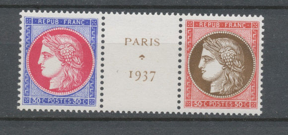 1937 PEXIP Paire N°350 et 351 30c et 50c Cérès N** Cote 200€ N3663
