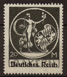 Allemagne Bayern 1920 N°215 20m Noir surch. N**. P103