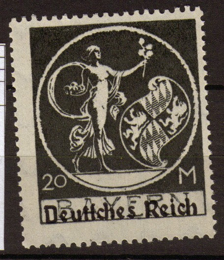 Allemagne Bayern 1920 N°215 20m Noir surch. N**. P109