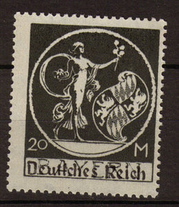 Allemagne Bayern 1920 N°215 20m Noir surch. N**. P112
