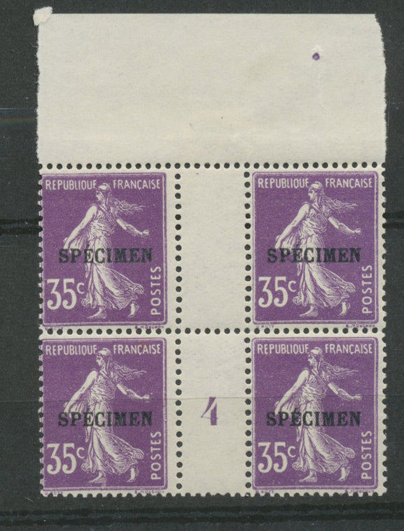 France Paire Interpanneau Semeuse 25c bleu N* + Anneau Lune TB. P1163