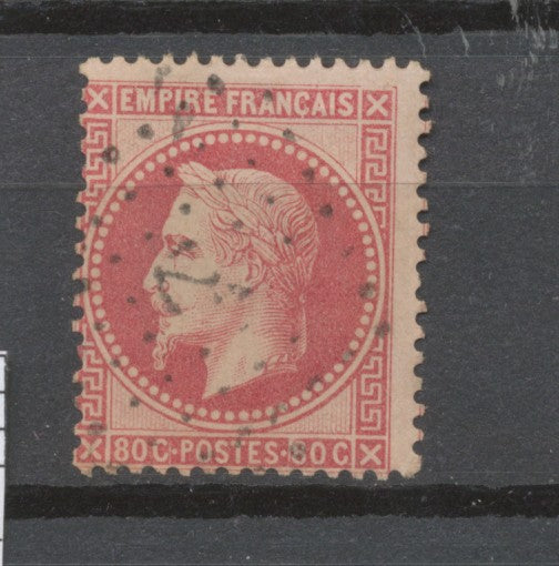 Napoléon III lauré N°32, 80c. rose Obl. avec ANCRE TB COTE 40€ P1378