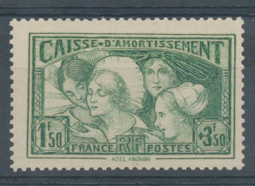 FRANCE N°269, 1f.50+3f.50 vert-jaune NEUF LUXE ** COTE 350€ P1536