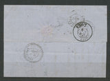 1867 Lettre N°22 20c bleu Ligne BES.P. GARE DE MOUCHARD I15 TB. P1670