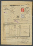 1908 Lettre rare tarif à 11c Contrainte "Contributions et Taxes" signée P1698