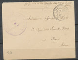 1917 Lettre Franchise Cachet Facteur Boîtier de Livet Isère à Paris P1718