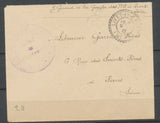1917 Lettre Franchise Cachet Facteur Boîtier de Livet Isère à Paris P1718