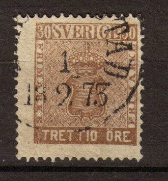 SUEDE 1858-70 30 ö. brun TTB P173