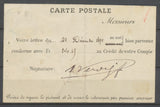 1894 Superbe CP précurseur CP avec N°89 Obl CAD SIGNE CALVES TB. P1745