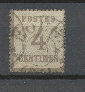 ALSACE-LORRAINE N°3, 4c. gris-lilas Oblitéré, TB COTE 135€ P1818