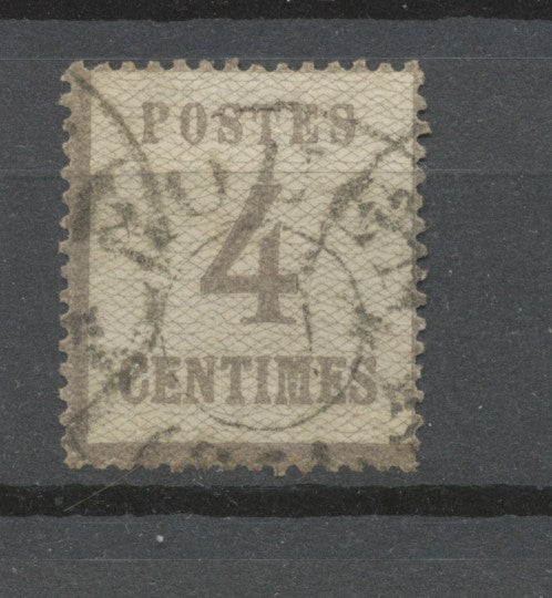 ALSACE-LORRAINE N°3, 4c. gris-lilas Oblitéré, TB COTE 135€ P1818