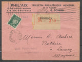 1943 Lettre en Recommandé mécanique d'Aix en Provence pour Lassay Rare P1879