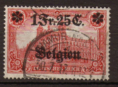 BELGIQUE 1914 Occ allemande N°8 1f25 sur1M carmin P215