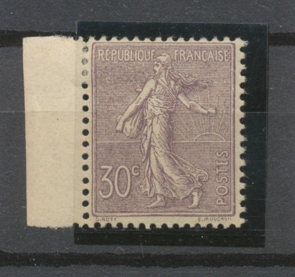 1903 Semeuse N°133 30c lilas N* BDF TBC TB. Cote 200€ Signé P2202