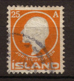 ISLANDE 1911 N°67 25 a. Orange. TTB. P237