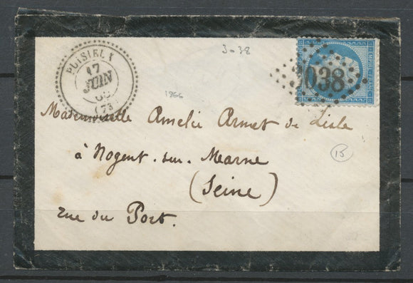 1866 Lettre N°22 Obl GC1893 T22 PUISEUX Seine et Marne SUPERBE P2448