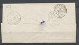 1867 Lettre N°22 Obl GC307 Bar-S-Seine BOITE MOBILE SUPERBE RARE. P2472