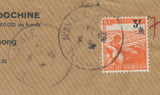 Lettre Par avion avec N°750 obl POSTE NAVALE Haïphong Rare P2582