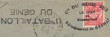 1949 Lettre avec FM rouge obl Détachement de Gramat arrivée Biskra Rare P2596