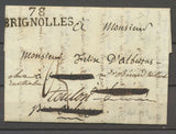 1822 Lettre déboursé DEB.12 AUBAGNE BOUCHES-DU-RHONE(12) SUP P2704